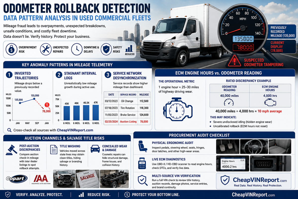 Red Flags in Odometer Logs:  Detecting Mileage Tampering in Fleet Analytics