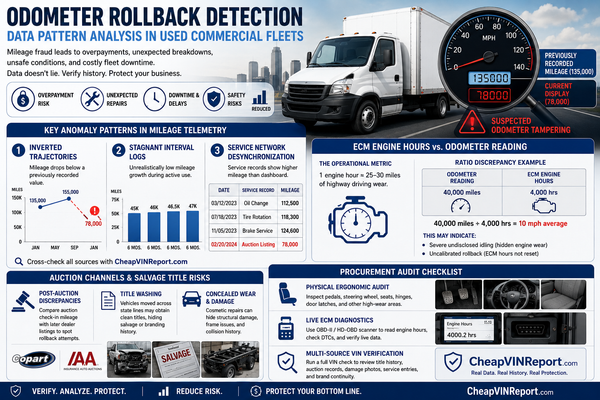 Red Flags in Odometer Logs:  Detecting Mileage Tampering in Fleet Analytics